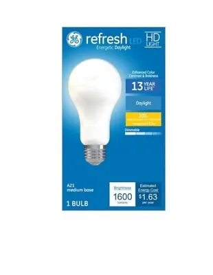 GE Refresh LED A21 HD Light 1600  100w 100 Watt Daylight Medium Bulb Refresh • $9.89