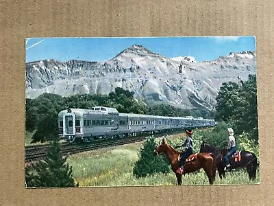 $3.59 • Buy Postcard Denver Zephyr Railroad Train Cowboys Horses Mountains Vintage PC