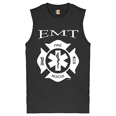 EMT Fire And Rescue Muscle Shirt Emergency First Responder EMS Medic Men's • $16.32