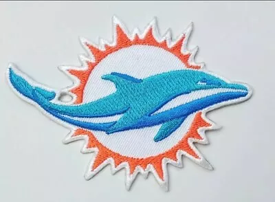 Miami Dolphins Embroidered 3.5  Iron On Patch • $3.30