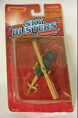 Vintage 1988 Matchbox Int’l SB12 Skybusters Mission Chopper On Card • $5.99