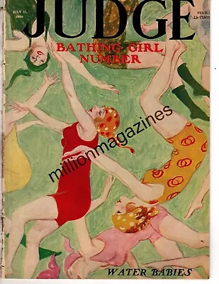 1926 Judge July 31 - Bathing Girl Number; History Of Bathing Girls; J F Kernan • $52.20