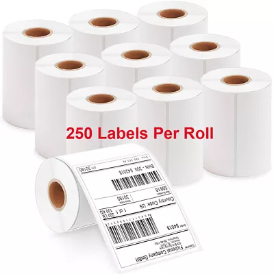 4  X 6  Direct Thermal Shipping Labels 250 Per Roll For Zebra & Rollo Printers • $71.90