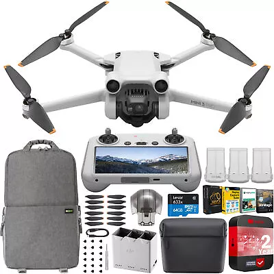 $1329 • Buy DJI Mini 3 Pro Drone Quadcopter + RC Smart Remote + Fly More Kit Plus Bundle