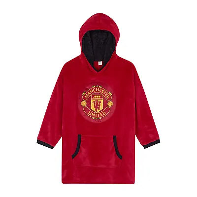 Manchester United F.C Boys Hoodie Oversized Hooded Lounge Gown One Size • £24.95