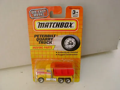 1993 Matchbox Superfast Mb 30 Pace Peterbilt Quarry Truck Red Dump New On Card • $9.99