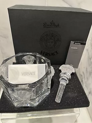 Vintage Versace Med. Lumiere Set Stopper/Coaster New In Box W/certificate • $569.99