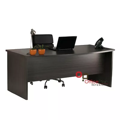 BOW FRONT DESK OFFICE DESKS HOME STUDY DESK FURNITURE 2100 - Blackend • $330