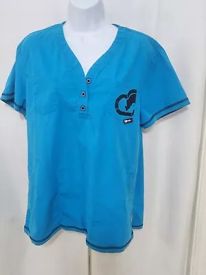 Ecko Red Xl Turquoise Scrub Top • $7.95