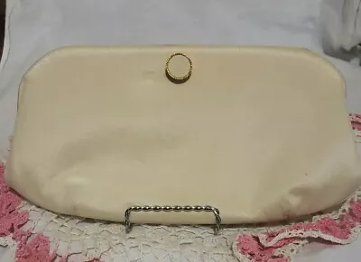 Manon Vintage Kiss Lock Clutch Beige With Mirror And Comb • $18.63