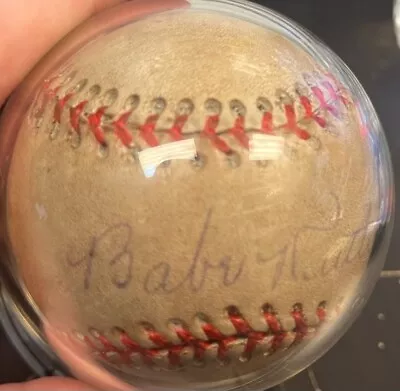 Vintage Babe Ruth Single Signed Autographed Baseball Beckett Encapsulated COA! • $39999