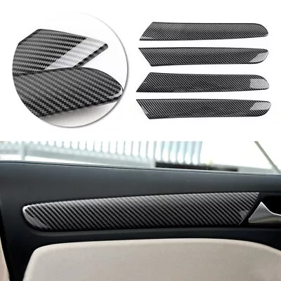 Interior Window Door Panel Strips Carbon Fiber Cover For VW Golf 6 MK6 08-13 ABS • $33.99