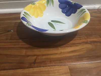 Maxam Hand Painted Italy ITALIAN DAISY - 10 X3'' Serving Bowl Mint • $29.19