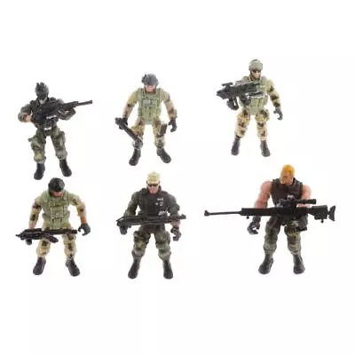 6 Male Action Figures Collection With Toy • £12.38