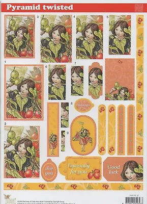 Flower Fairies Pyramid Twisted Die Cut Decoupage  Good Luck   Cardmaking PYRFF37 • £1.99