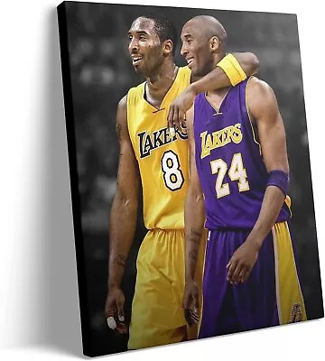 Kobe Bryant Poster Mamba Mentality Canvas Wall Art Kobe Bryant Canvas Framed • $19.99