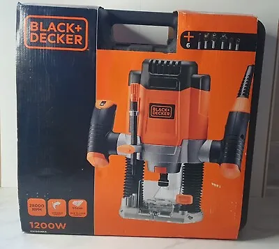 Plunge Router 230V With Collets Bits & Accessories Black And Decker KW1200EKA UK • £70