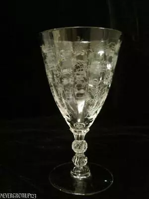 Vtg Fostoria Chintz~crystal Low Water Goblet~glass~stemware~6-1/4 ~euc • $25.91