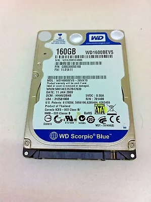 WD WD1600BEVS-26VAT0 Western Digital 160GB SATA 2.5 Hard Drive Macbook A1211 88 • $19.96