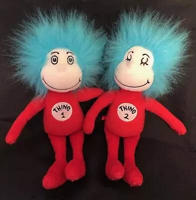 $19.97 • Buy Manhattan Toy THING 1 & 2 Cat In The Hat 10  Plush Dr Seuss 2016 Stuffed Set