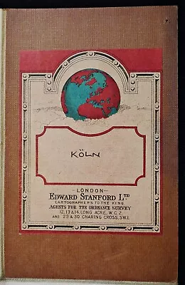 Ubersichtskarte Von Mitteleuropa: K51 Koln 1926 Linen Backed Folding Map / VGC • £19.99