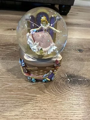 Disney Cinderella Snow Globe Music Box Enesco A Dream Is A Wish Your Heart Makes • $50.82