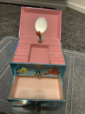 Vintage Disney Store Ariel The Little Mermaid  Wind Up Musical Jewellery Box  • £14