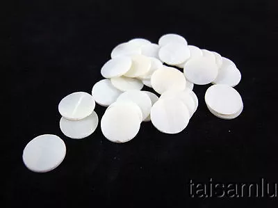 Hand Made White MOP Inlay Material Dots -100 Pieces (4mm)(DW-04) • $5.40