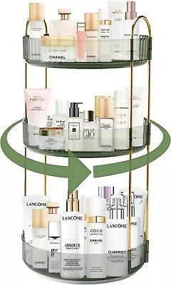 360 Rotating Makeup Organizer Adjustable Shelf Cosmetic Storage Rack Organizer • $19.98