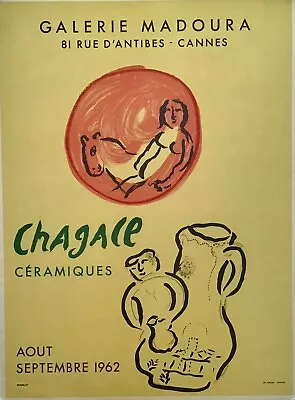 1962 Original Chagall Poster Galerie Madoura -  • $575