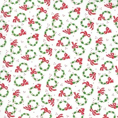 Merry And Bright By Me & My Sister For Moda - Winter White Wreaths  #22403-13 • $11.95