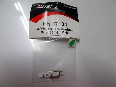 HITEC 34 MHz FM TRANSMITTER X-TAL 34.960 MHz • $13.55