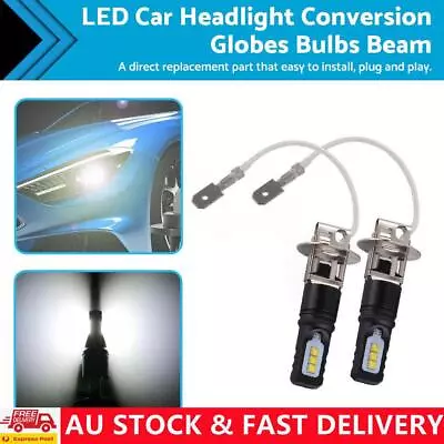 2/4x H3 80W LED Car Headlight Conversion Globes Bulbs Beam White 6500K 20000LM • $14.99