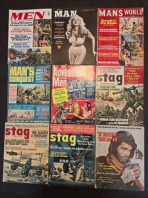 War Is Hell2: Lot Of 9 Vintage Mens Adventure Magazines • $24.50