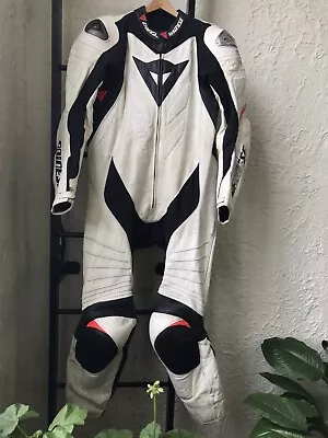 Dainese Laguna EVO Motorcycle Road Racing Leathers Track Day Suit Eu SZ 116 TALL • $340