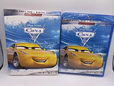 Cars 3 (Blu-ray 2017) + DVD+ Digital Code And Slipcover NEW Sealed • $8.49