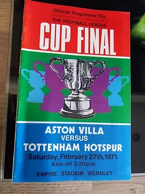 Aston Villa V Tottenham 1971 League Cup Final Programme • £0.99