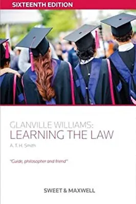 Glanville Williams : Learning The Law Paperback A. T. H. Smith • £4.73