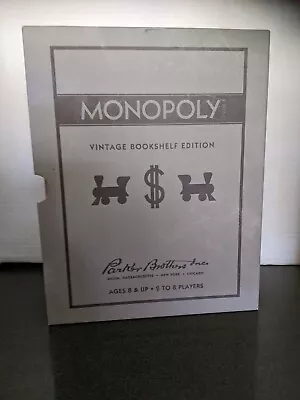 Collectible  Deluxe  Monopoly  Bookshelf Edition Linen Book Board Game New • $32.95