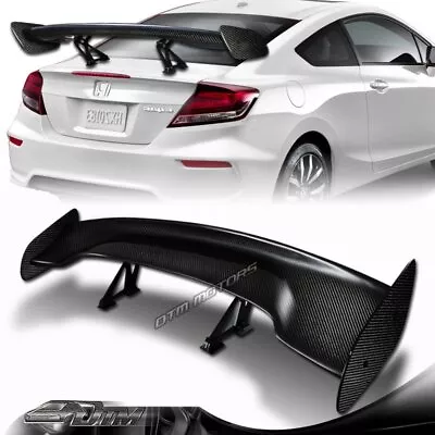 57  Real Carbon Fiber Adjustable Rear Trunk GT Style Spoiler Wing Universal • $223.88