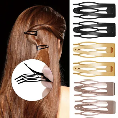 £3.10 • Buy 10PCS Girls Double-grip Hair Clips Metal Snap Barrettes Women Hair Styling Tools