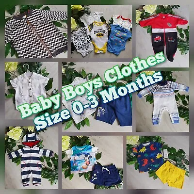 PART #2 Baby Boys Build Make Your Own Bundle Job Lot Size 0-3 Months Outfit Set • £1.89