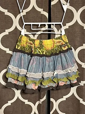 Matilda Jane Tulle Ruffle Skirt Floral Girls Size 4 • $18.50