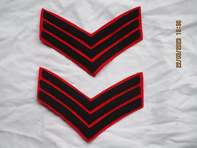 Sergeant Rank Insignia For Grey Greatcoat Boxed 3-Bar Chevrons 1 Pair • $23.10