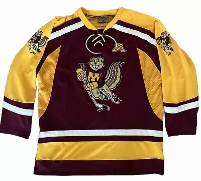 Colosseum Minnesota Golden Gophers Hockey Jersey GOLDY Size M (see Minor Defect) • $59