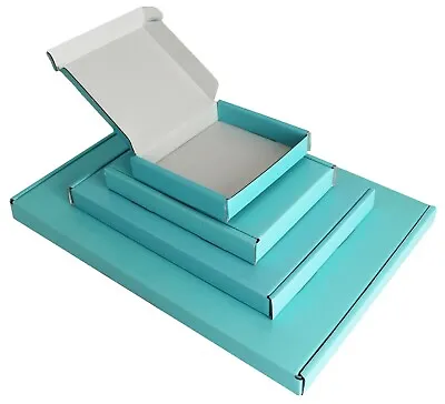 Satin Light Blue Mini A6 A5 A4 Pip Boxes Large Letter Shipping Baby Turquoise • £6.26