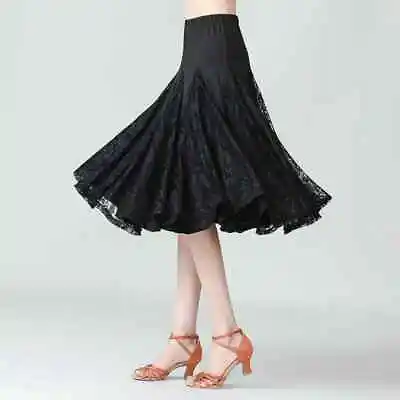 Lace Modern Dancing Skirt For Women Ballroom Dance Skirts Latin Dancing Skirt • $45.92