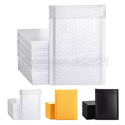 25-100 Poly Bubble Mailers Shipping Bags Mailing Padded Self Seal Envelope USA • $49.84