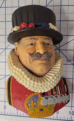 $10 • Buy Vintage Bossons Chalkware Head  Beefeater, Yeoman Of The Guard  1986 R1
