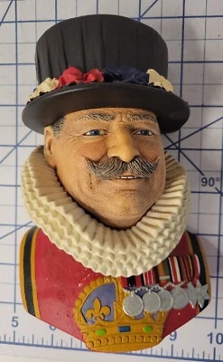 $10 • Buy Vintage Bossons Chalkware Head  Beefeater, Yeoman Of The Guard  1986 R1